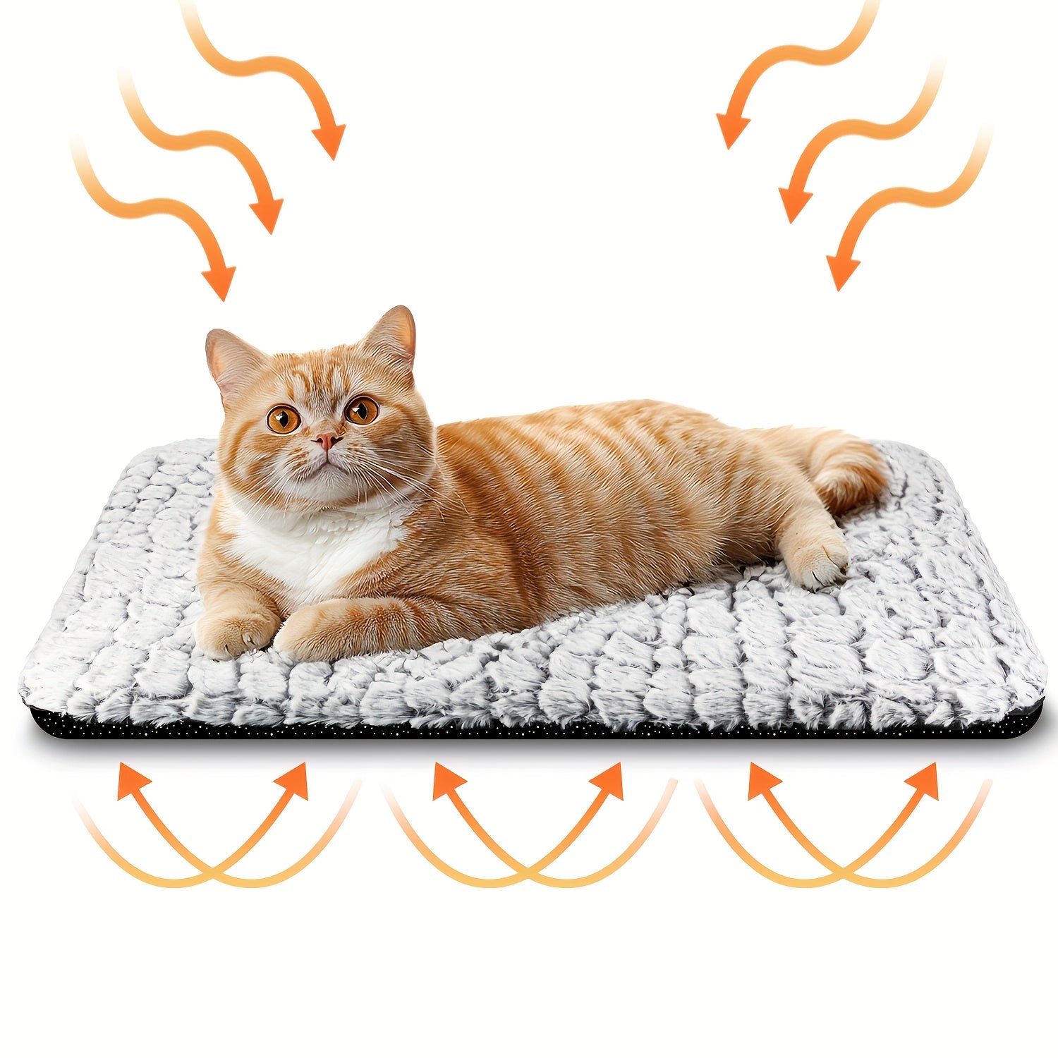 1pc Thermal Pet Bed Mat for Cats and Dogs - Ultra Soft Washable Sleeping Pad with Detachable Cover, Non-Slip Bottom for Indoor Outdoor Kennel Use, Durable and Comfortable Warming Mat for Small Medium Pets