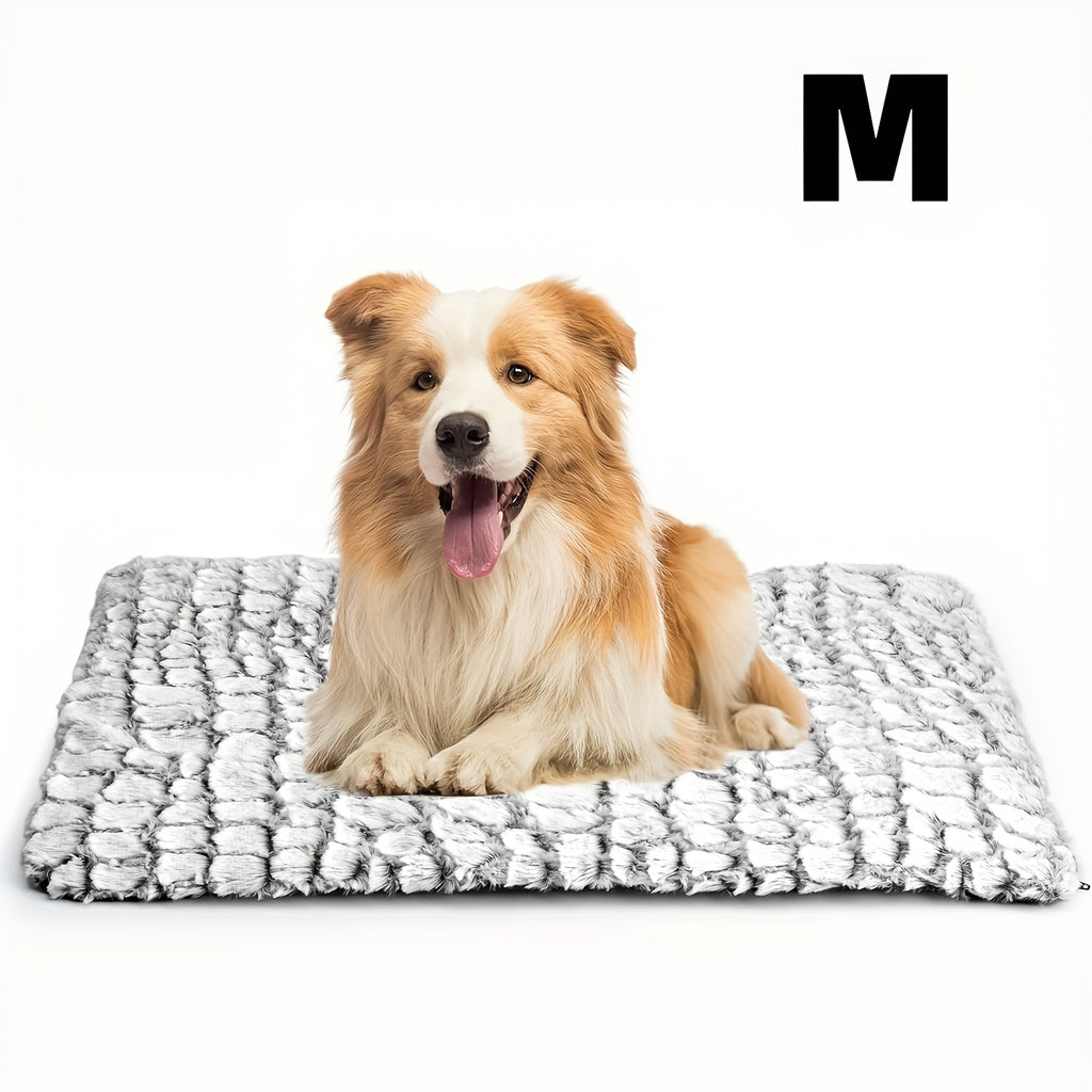 1pc Thermal Pet Bed Mat for Cats and Dogs - Ultra Soft Washable Sleeping Pad with Detachable Cover, Non-Slip Bottom for Indoor Outdoor Kennel Use, Durable and Comfortable Warming Mat for Small Medium Pets