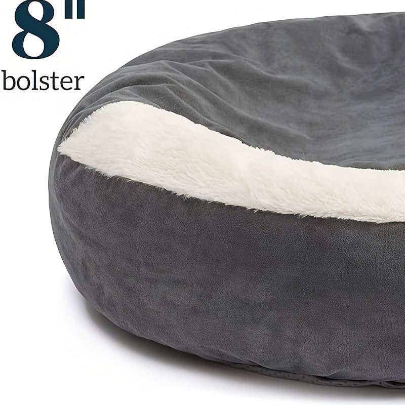 1pc Cozy Pet Sack Bed with Hood - Plush Velvet Dog Cat Cave Cuddler, Polyester Fiber Fill, Non-Slip Bottom, Machine Washable, Calming Pet Bed for Small to Medium Dogs and Cats, Pet Bed, Cozy Cat Enclosure, Soft Velvet Texture