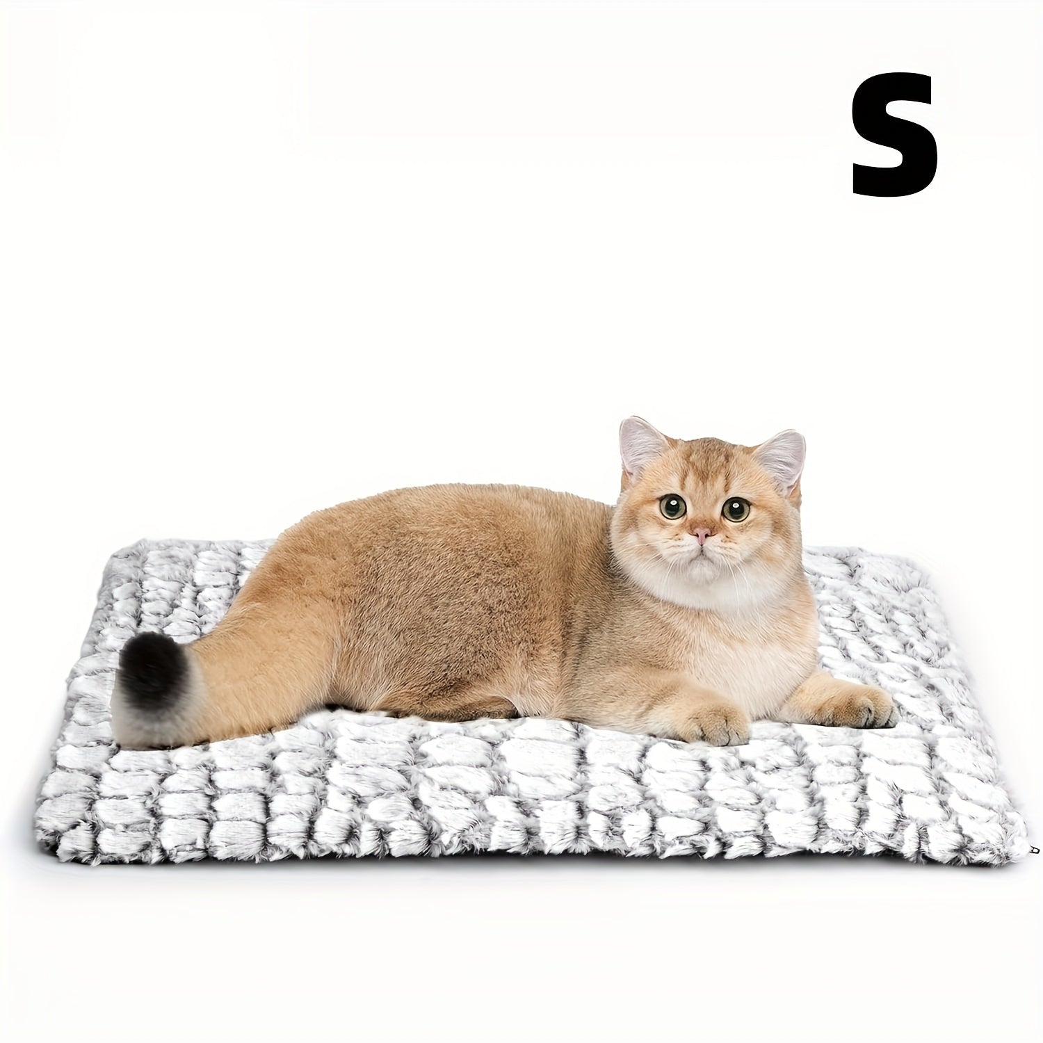1pc Thermal Pet Bed Mat for Cats and Dogs - Ultra Soft Washable Sleeping Pad with Detachable Cover, Non-Slip Bottom for Indoor Outdoor Kennel Use, Durable and Comfortable Warming Mat for Small Medium Pets